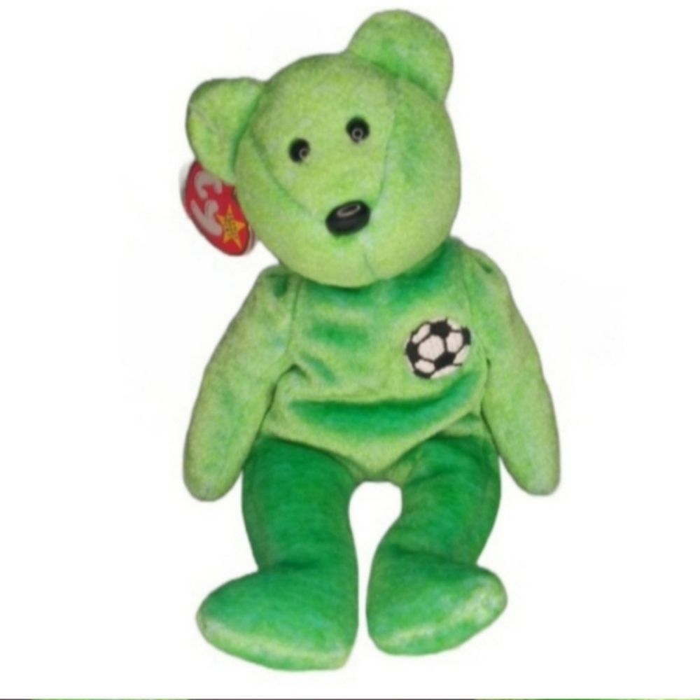 TY Beanie Baby Kicks | EUC | Retired Soccer Bear